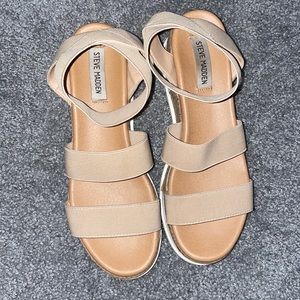 Steve Madden Bandi Elastic Cork Flatform Sandals